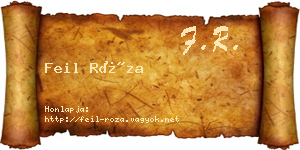 Feil Róza névjegykártya